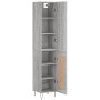 Aparador alto madera contrachapada gris Sonoma 34,5x34x180 cm by , Sideboards - Ref: Foro24-3199143, Price: 97,39 €, Discount: %