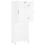 Aparador alto madera contrachapada blanco 69,5x34x180 cm de , Aparadores - Ref: Foro24-3198113, Precio: 139,65 €, Descuento: %