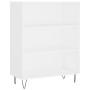 Aparador alto madera contrachapada blanco 69,5x34x180 cm de , Aparadores - Ref: Foro24-3198113, Precio: 139,65 €, Descuento: %