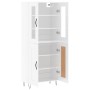 Aparador alto madera contrachapada blanco brillo 69,5x34x180 cm by , Sideboards - Ref: Foro24-3198371, Price: 174,14 €, Disco...