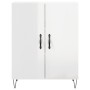 Aparador alto madera contrachapada blanco brillo 69,5x34x180 cm by , Sideboards - Ref: Foro24-3198371, Price: 174,14 €, Disco...
