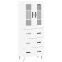 Aparador alto madera contrachapada blanco brillo 69,5x34x180 cm von , Sideboards - Ref: Foro24-3198435, Preis: 200,19 €, Raba...