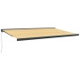 Toldo retráctil aluminio y tela amarillo y blanco 5x3 m von , Markisen - Ref: Foro24-3154560, Preis: 619,53 €, Rabatt: %