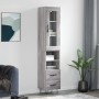Aparador alto madera contrachapada gris Sonoma 34,5x34x180 cm by , Sideboards - Ref: Foro24-3199335, Price: 114,04 €, Discoun...