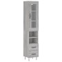 Aparador alto madera contrachapada gris Sonoma 34,5x34x180 cm by , Sideboards - Ref: Foro24-3199335, Price: 114,04 €, Discoun...
