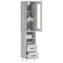 Aparador alto madera contrachapada gris Sonoma 34,5x34x180 cm by , Sideboards - Ref: Foro24-3199335, Price: 114,04 €, Discoun...