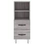 Aparador alto madera contrachapada gris Sonoma 34,5x34x180 cm by , Sideboards - Ref: Foro24-3199335, Price: 114,04 €, Discoun...
