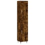 Aparador de madera contrachapada roble ahumado 34,5x34x180 cm de , Aparadores - Ref: Foro24-3200118, Precio: 100,26 €
