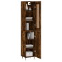 Aparador de madera contrachapada roble ahumado 34,5x34x180 cm de , Aparadores - Ref: Foro24-3200118, Precio: 100,26 €