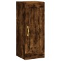 Aparador de madera contrachapada roble ahumado 34,5x34x180 cm de , Aparadores - Ref: Foro24-3200118, Precio: 100,26 €