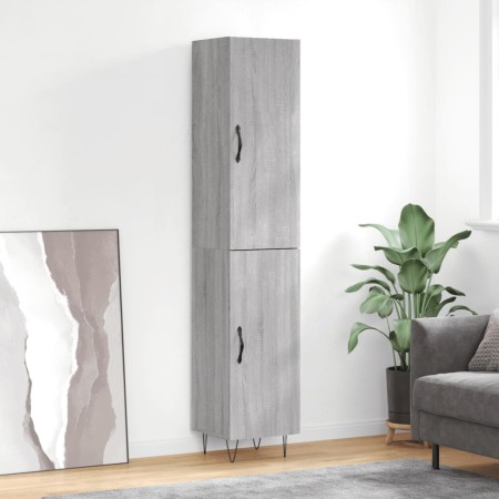 Aparador alto madera contrachapada gris Sonoma 34,5x34x180 cm de , Aparadores - Ref: Foro24-3198823, Precio: 103,36 €