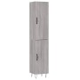 Aparador alto madera contrachapada gris Sonoma 34,5x34x180 cm de , Aparadores - Ref: Foro24-3198823, Precio: 103,36 €
