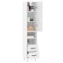 Aparador alto madera contrachapada blanco brillo 34,5x34x180 cm de , Aparadores - Ref: Foro24-3198947, Precio: 117,76 €, Desc...