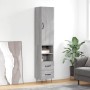 Aparador alto madera contrachapada gris Sonoma 34,5x34x180 cm by , Sideboards - Ref: Foro24-3198951, Price: 103,27 €, Discoun...