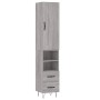 Aparador alto madera contrachapada gris Sonoma 34,5x34x180 cm by , Sideboards - Ref: Foro24-3198951, Price: 103,27 €, Discoun...