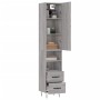 Aparador alto madera contrachapada gris Sonoma 34,5x34x180 cm by , Sideboards - Ref: Foro24-3198951, Price: 103,27 €, Discoun...