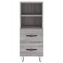 Aparador alto madera contrachapada gris Sonoma 34,5x34x180 cm by , Sideboards - Ref: Foro24-3198951, Price: 103,27 €, Discoun...