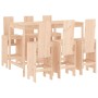 Set de mesa y taburetes altos jardín 7 pzas madera maciza pino von , Gartensets - Ref: Foro24-3157781, Preis: 488,77 €, Rabat...