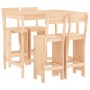 Set de mesa y taburetes altos jardín 5 pzas madera maciza pino von , Gartensets - Ref: Foro24-3157805, Preis: 321,85 €, Rabat...