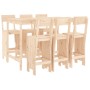 Set de mesa y taburetes altos jardín 7 pzas madera maciza pino by , Garden sets - Ref: Foro24-3157811, Price: 466,25 €, Disco...