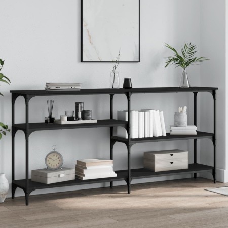 Mesa consola madera de ingeniería negra 160x29x75 cm by , Side tables - Ref: Foro24-834085, Price: 80,43 €, Discount: %