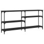 Mesa consola madera de ingeniería negra 160x29x75 cm by , Side tables - Ref: Foro24-834085, Price: 80,43 €, Discount: %