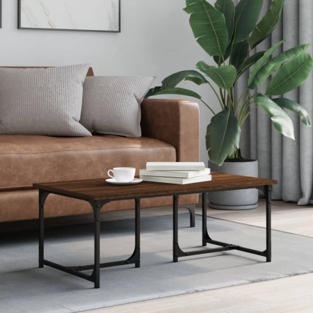 Mesa de centro madera contrachapada roble marrón 90x50x35 cm by , Coffee table - Ref: Foro24-835403, Price: 35,63 €, Discount: %