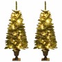 Árboles de Navidad artificiales 2 uds corona, guirnalda y LED von , Weihnachtsbäume - Ref: Foro24-344648, Preis: 113,57 €, Ra...