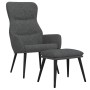Sillón de relax con reposapiés de tela gris oscuro by , Armchairs - Ref: Foro24-3097430, Price: 121,87 €, Discount: %
