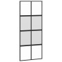 Puerta corredera vidrio templado y aluminio negra 90x205 cm von , Türen für zu Hause - Ref: Foro24-155223, Preis: 199,77 €, R...