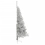 Medio árbol de Navidad artificial con soporte PET plata 180 cm by , Christmas trees - Ref: Foro24-344697, Price: 39,43 €, Dis...