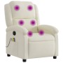 Sillón de masaje reclinable de terciopelo crema by , Armchairs - Ref: Foro24-371817, Price: 252,49 €, Discount: %
