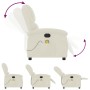 Sillón de masaje reclinable de terciopelo crema by , Armchairs - Ref: Foro24-371817, Price: 252,49 €, Discount: %