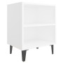 Mesitas de noche con patas de metal 2 uds blanco 40x30x50 cm de , Mesitas de noche - Ref: Foro24-805798, Precio: 57,97 €, Des...