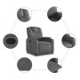 Sillón reclinable de cuero sintético gris de , Sillones - Ref: Foro24-372392, Precio: 261,47 €, Descuento: %