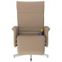 Sillón reclinable masaje reposapiés cuero sintético capuchino by , Armchairs - Ref: Foro24-356652, Price: 234,61 €, Discount: %