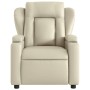 Sillón reclinable de cuero sintético crema by , Armchairs - Ref: Foro24-372428, Price: 204,01 €, Discount: %