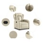Sillón reclinable de cuero sintético crema by , Armchairs - Ref: Foro24-372428, Price: 204,01 €, Discount: %