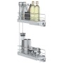 Cesta de alambre extraíble con 2 niveles plateado 47x12x56 cm by , Kitchen utensil containers - Ref: Foro24-358373, Price: 65...