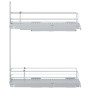 Cesta de alambre extraíble con 2 niveles plateado 47x12x56 cm by , Kitchen utensil containers - Ref: Foro24-358373, Price: 65...