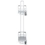 Cesta de alambre extraíble con 2 niveles plateado 47x12x56 cm by , Kitchen utensil containers - Ref: Foro24-358373, Price: 65...