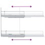 Cesta de alambre extraíble con 2 niveles plateado 47x12x56 cm by , Kitchen utensil containers - Ref: Foro24-358373, Price: 65...