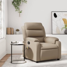 Sillón de masaje reclinable cuero sintético color capuchino de , Sillones - Ref: Foro24-373499, Precio: 244,98 €, Descuento: %