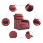 Sillón reclinable de cuero sintético rojo tinto von , Sessel - Ref: Foro24-373490, Preis: 224,53 €, Rabatt: %