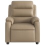 Sillón reclinable de cuero sintético color capuchino by , Armchairs - Ref: Foro24-373492, Price: 219,78 €, Discount: %