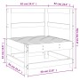 Sofá de esquina de madera maciza de pino marrón miel de , Sofás modulares de exterior - Ref: Foro24-825474, Precio: 53,81 €, ...