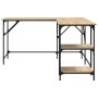 Escritorio madera de ingeniería roble Sonoma 139x139x75 cm de , Escritorios - Ref: Foro24-837588, Precio: 87,39 €, Descuento: %