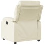 Sillón reclinable eléctrico de cuero sintético crema by , Armchairs - Ref: Foro24-3205029, Price: 267,81 €, Discount: %