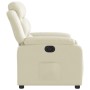 Sillón reclinable eléctrico de cuero sintético crema by , Armchairs - Ref: Foro24-3205029, Price: 267,81 €, Discount: %