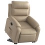 Sillón reclinable elevable cuero artificial color capuchino de , Sillones - Ref: Foro24-3205048, Precio: 300,90 €, Descuento: %
